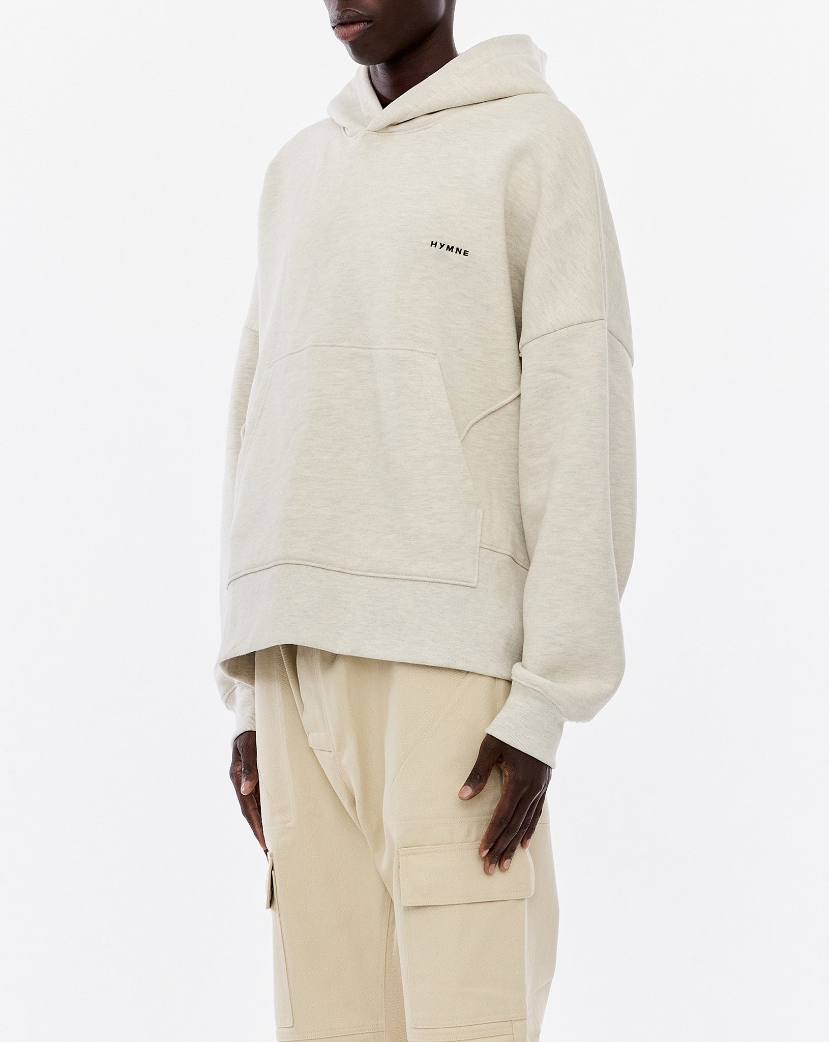 Heavyweight Paneled Sweatshirt, Light Heather Grey