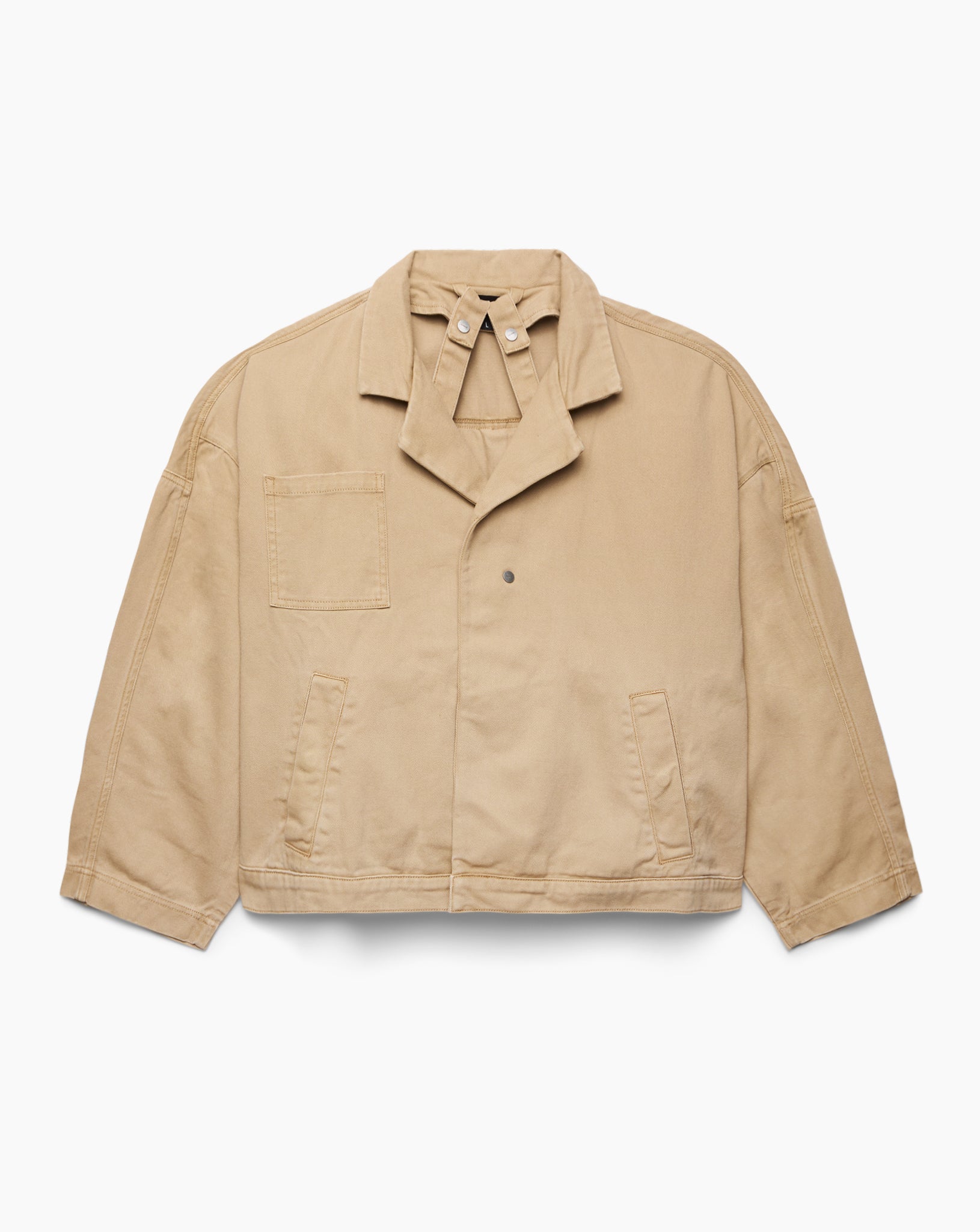 Oversized Short Coat, Tan