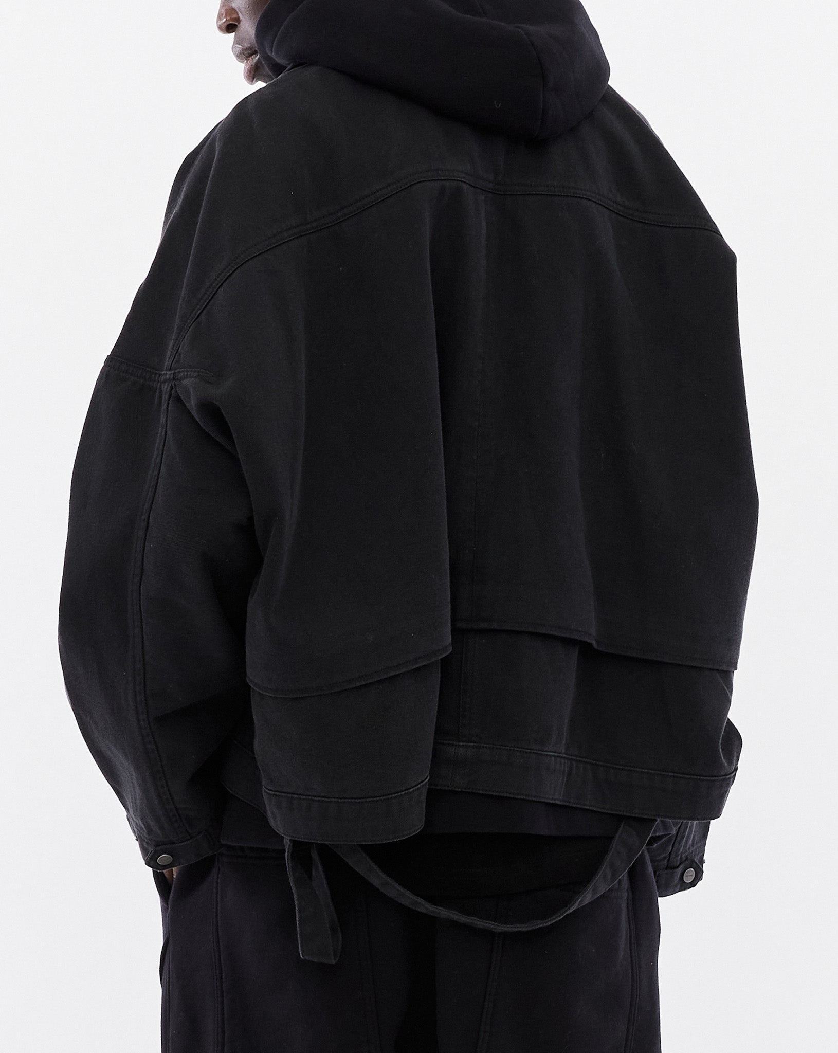 Oversized Short Coat, Black