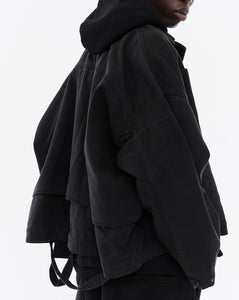 Oversized Short Coat, Black
