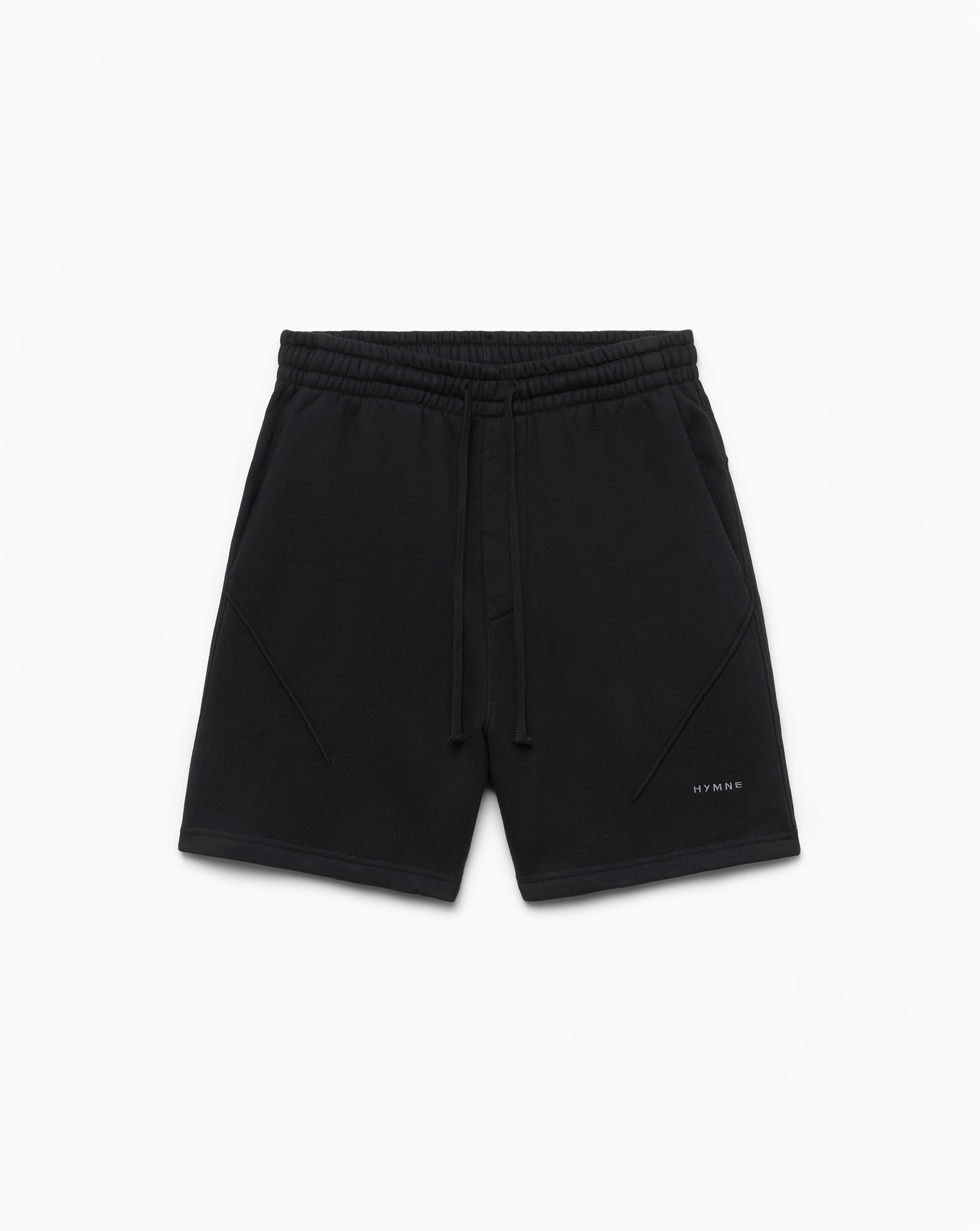 Heavyweight Paneled Sweatshort, Black