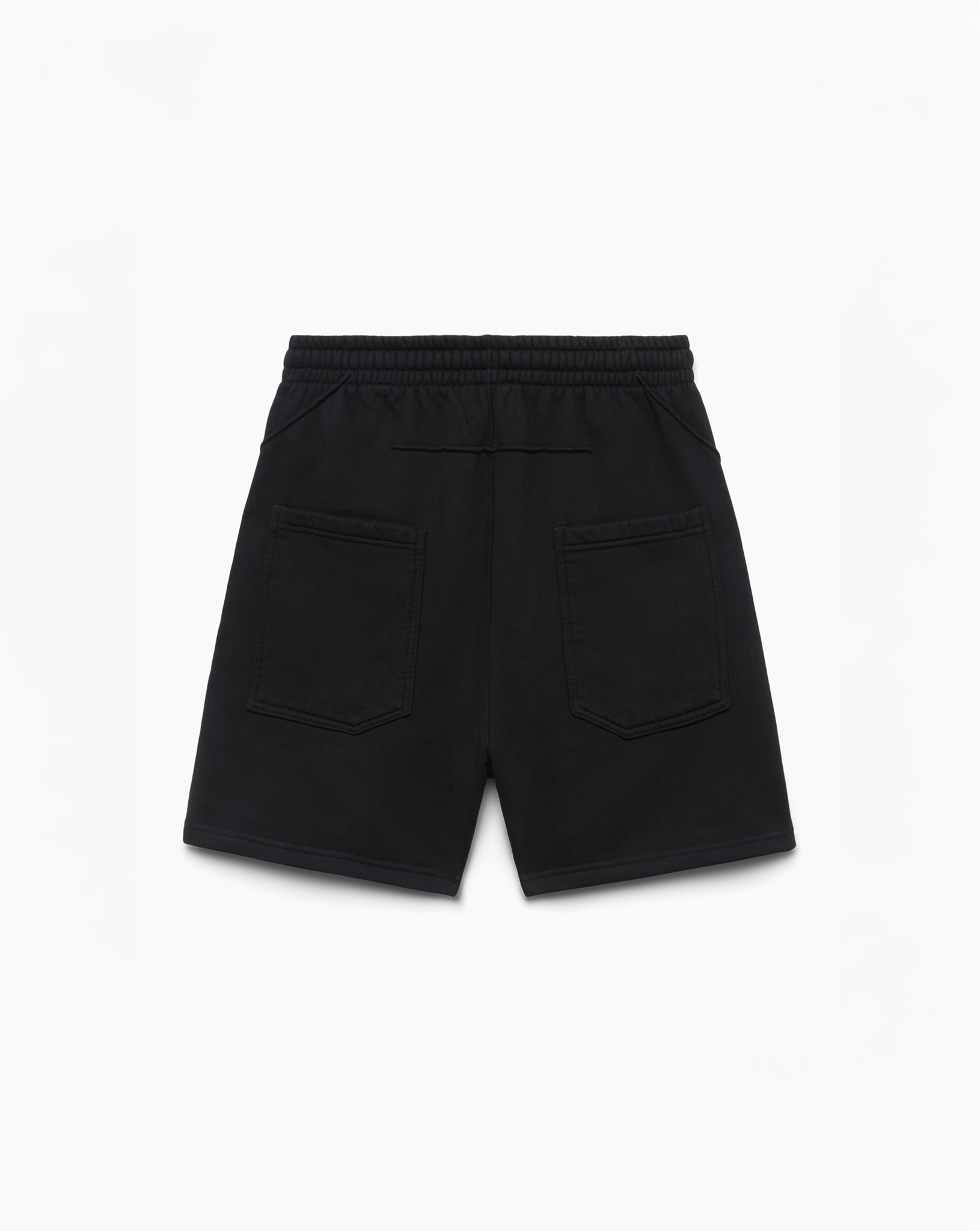Heavyweight Paneled Sweatshort, Black