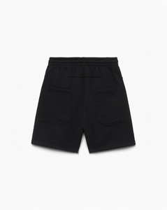 Heavyweight Paneled Sweatshort, Black